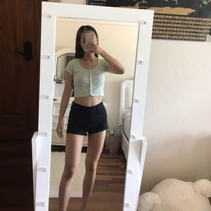 brandy melville like green zelly top